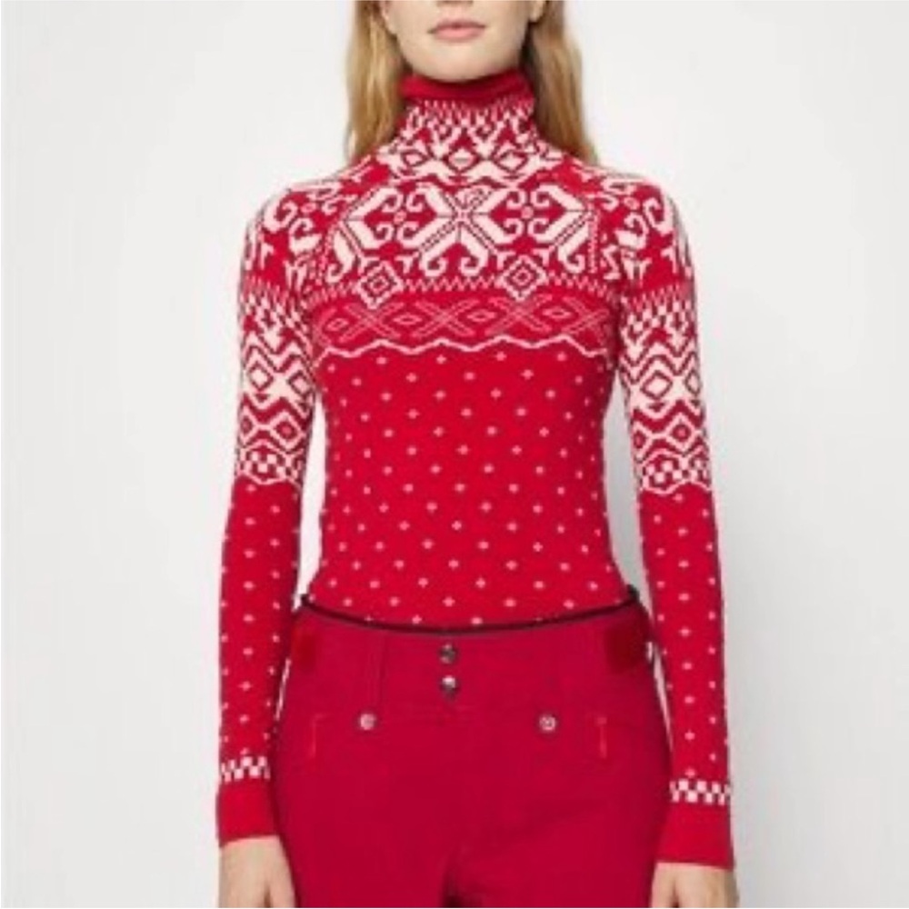 Sweaty Betty Womens red base layer turtle neck top, size L